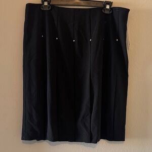 Grace Elements Black Mini Skirt with Subtle Pearl Details